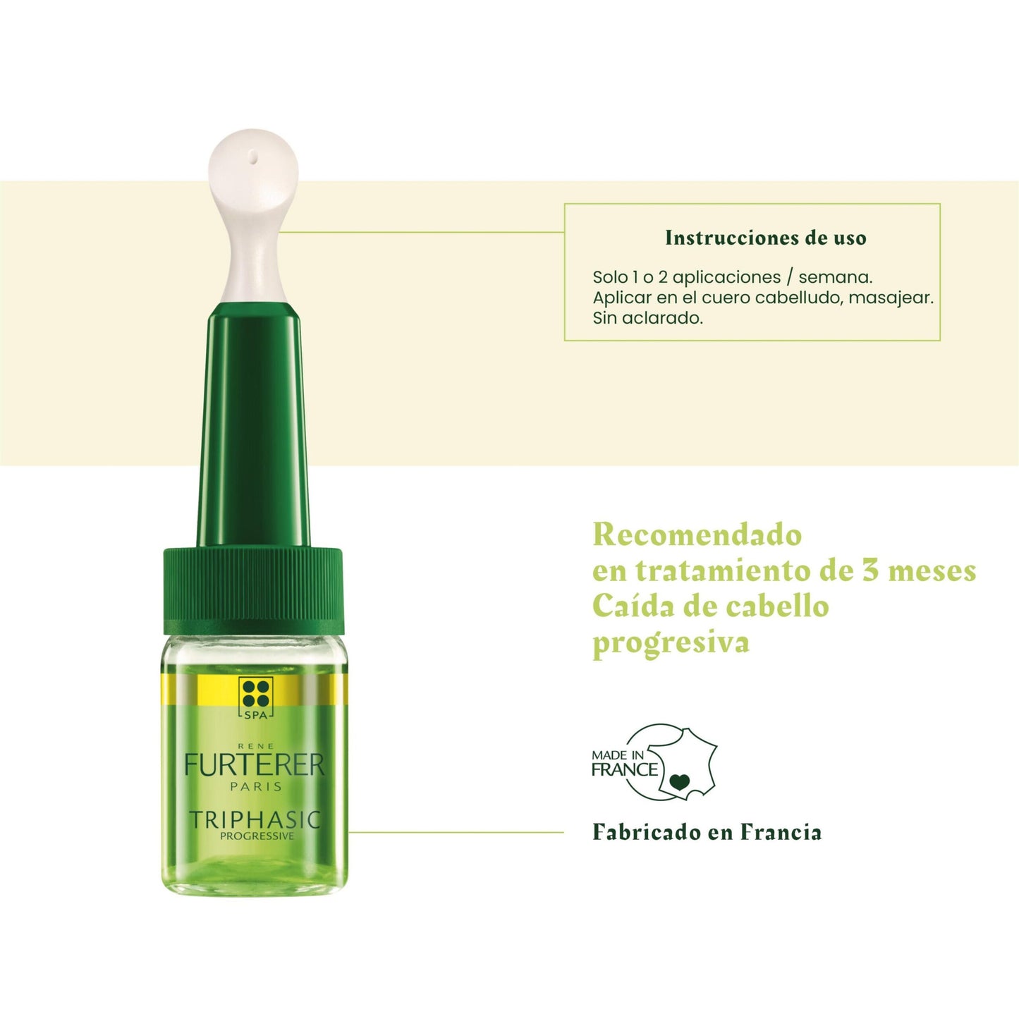 René Furterer Triphaisc Progressive Tratamiento anticaída tópico Caída de cabello progresiva (8 unidades)