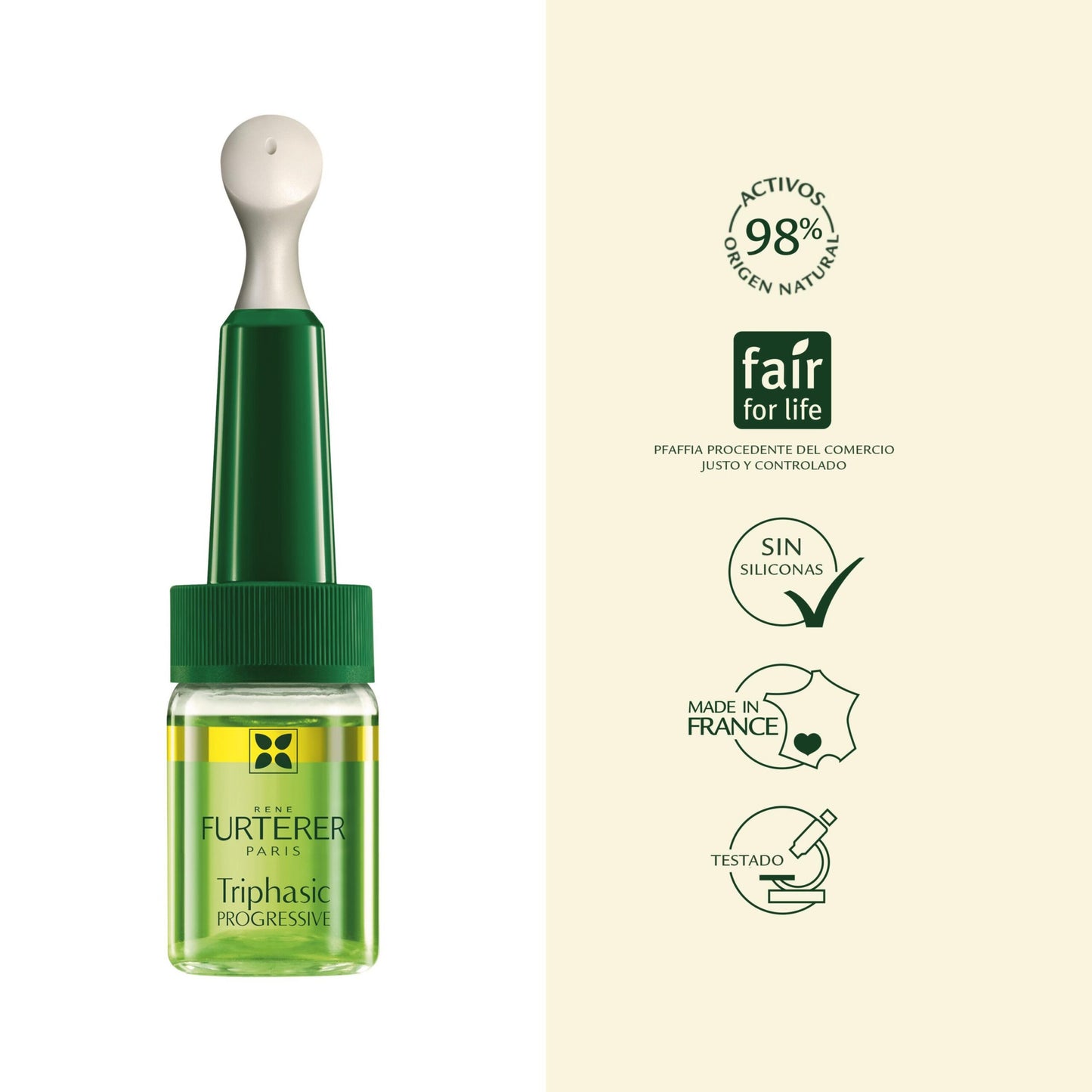 René Furterer Triphaisc Progressive Tratamiento anticaída tópico Caída de cabello progresiva (8 unidades)