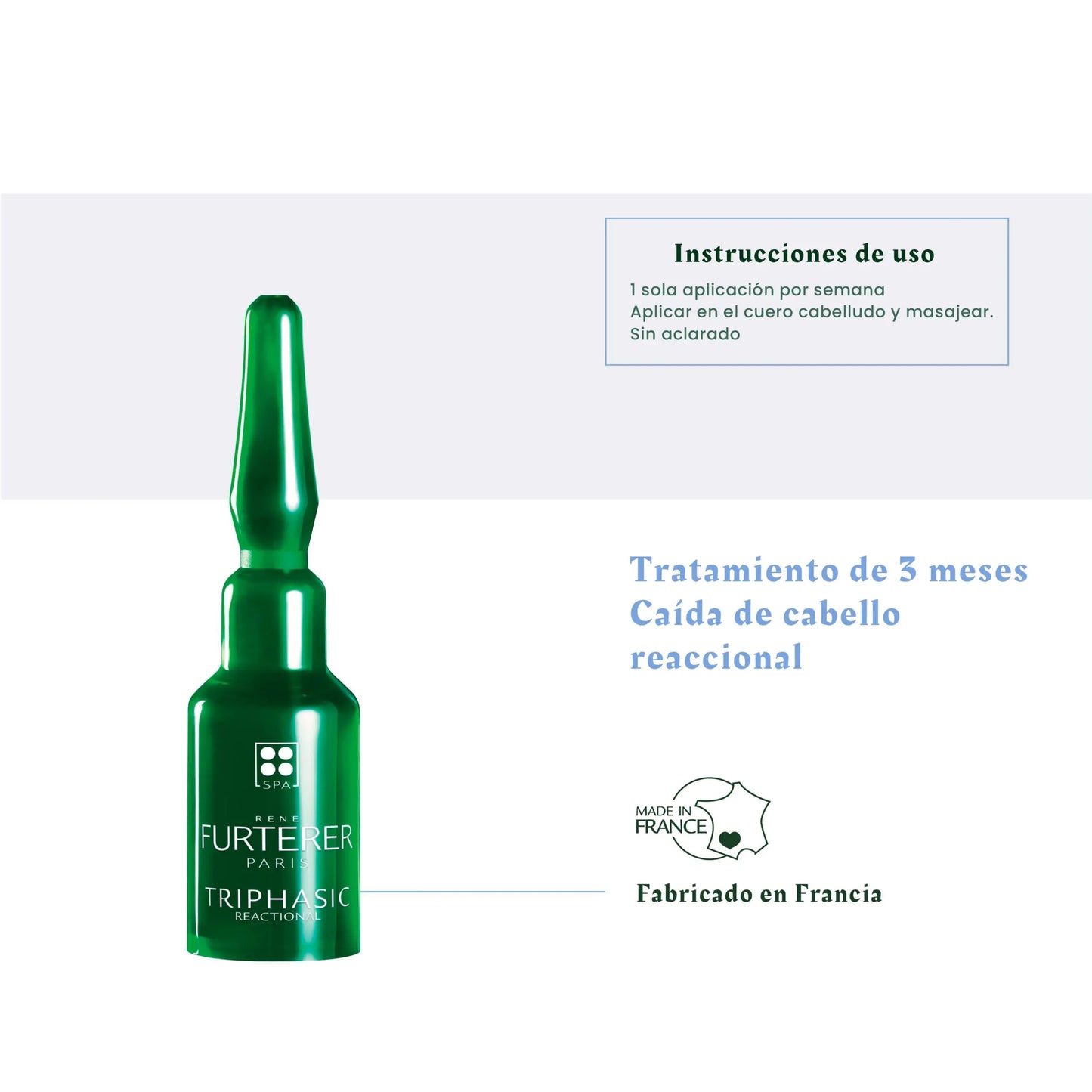 René Furterer Triphasic Reactional Tratamiento anticaída tópico Caída de cabello reactiva (12 unidades)